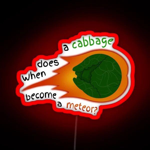 Cabbage Meteor RGB Neon Sign