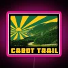 RGB LED illuminated canvas display with vibrant neon color options