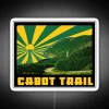 Unique Cabot Trail Road Sign Decor with Color Changing Neons