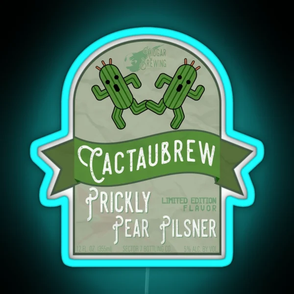 Cactaubrew Prickly Pear Pilsner RGB Neon Sign