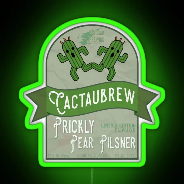 Cactaubrew Prickly Pear Pilsner RGB Neon Sign