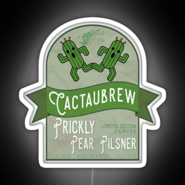 Cactaubrew Prickly Pear Pilsner RGB Neon Sign