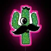 Unique cactus bohemian inspired rgb neon art display lighting