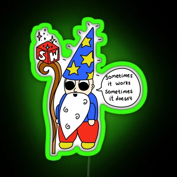 CAD Design Wizard RGB Neon Sign