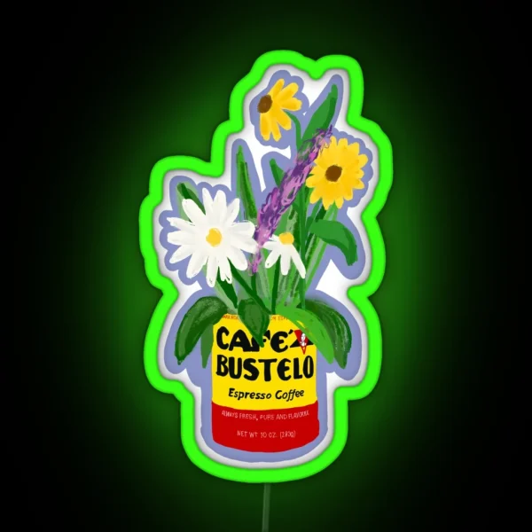 Cafe Bustelo Wildflowers RGB Neon Sign