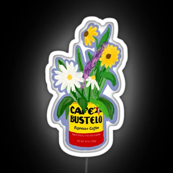Cafe Bustelo Wildflowers RGB Neon Sign