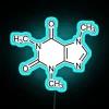 RGB Neon Sign of Chemical Formula Caffeine Structure Design Decor