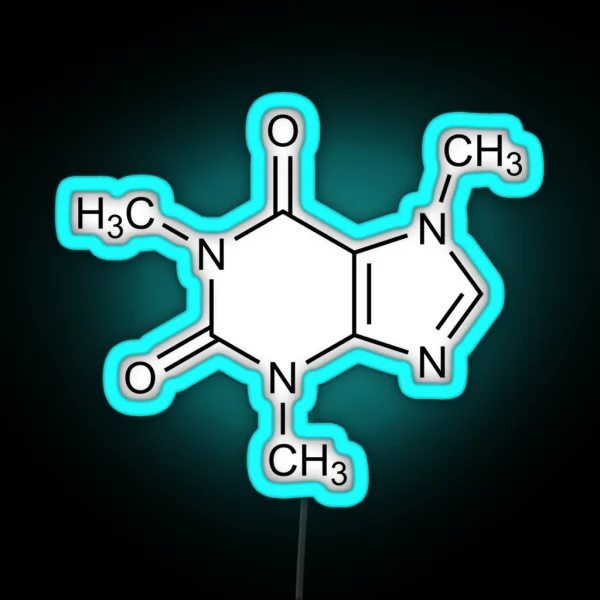 Caffeine Structural Formula RGB Neon Sign
