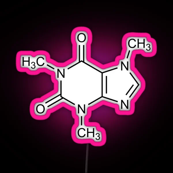 Caffeine Structural Formula RGB Neon Sign