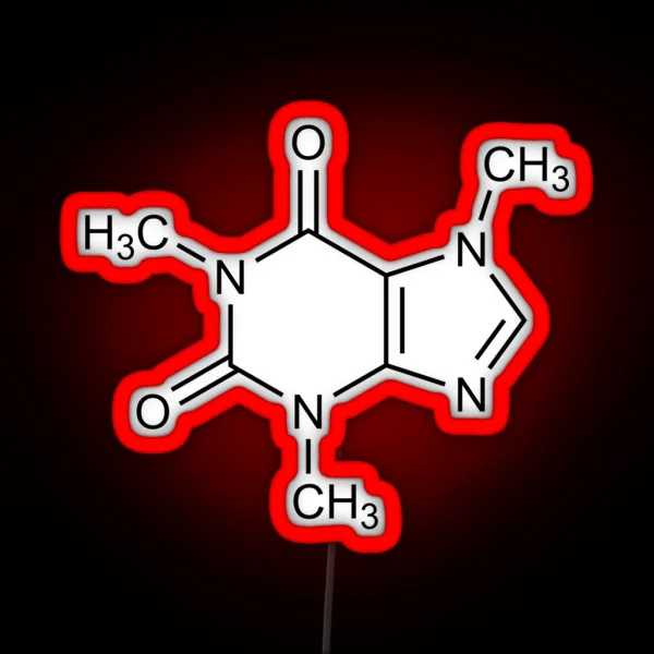 Caffeine Structural Formula RGB Neon Sign