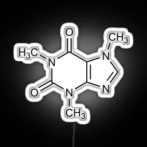 Caffeine Structural Formula RGB Neon Sign