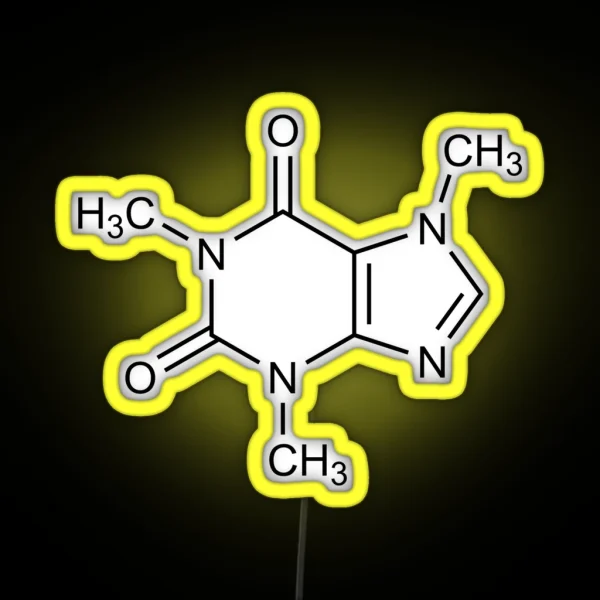 Caffeine Structural Formula RGB Neon Sign