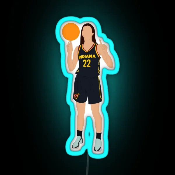 Caitlin Clark Indiana Fever WNBA 22 RGB Neon Sign