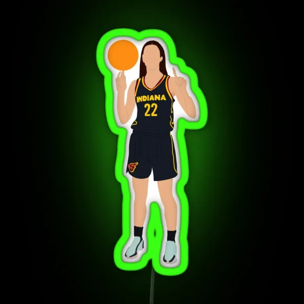 Caitlin Clark Indiana Fever WNBA 22 RGB Neon Sign