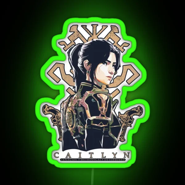 Caitlyn Arcane Movie Character RGB Neon Sign