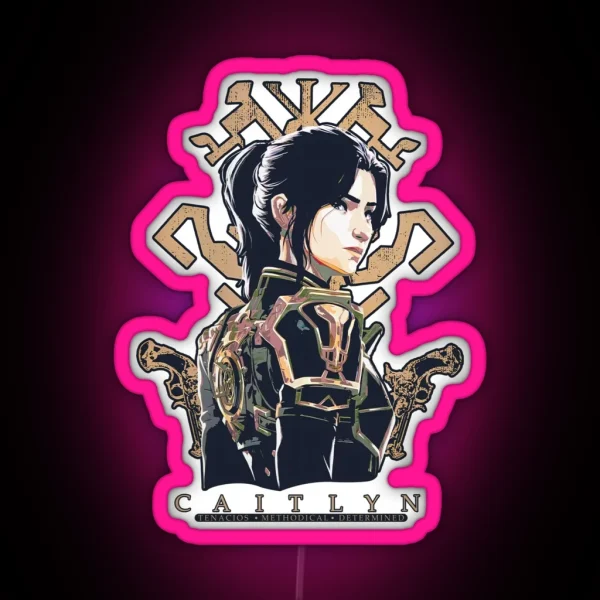 Caitlyn Arcane Movie Character RGB Neon Sign