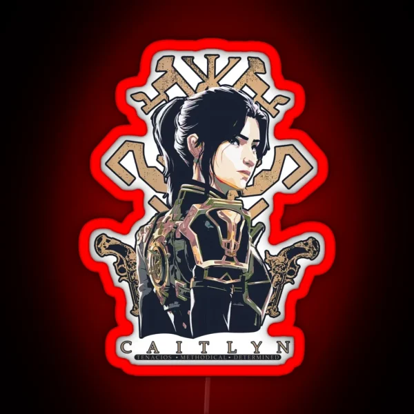 Caitlyn Arcane Movie Character RGB Neon Sign