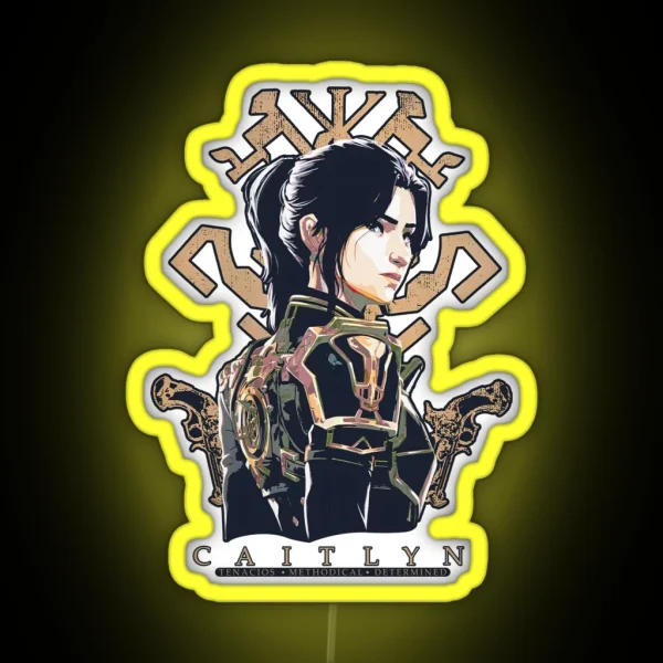 Caitlyn Arcane Movie Character RGB Neon Sign