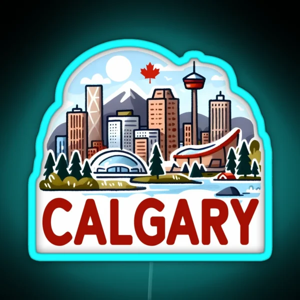 Calgary Alberta Canada RGB Neon Sign