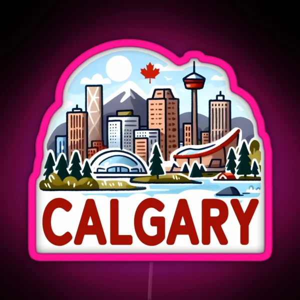 Calgary Alberta Canada RGB Neon Sign