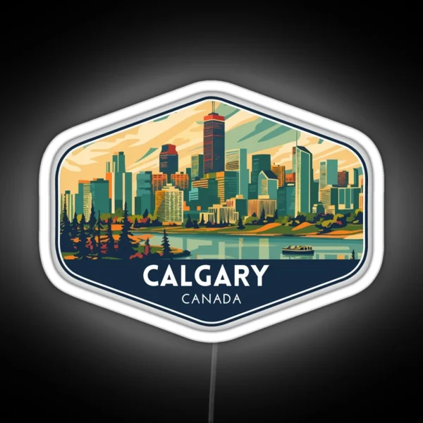 Calgary Canada Travel Art RGB Neon Sign