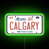Unique Calgary License Plate Neon Sign Decor for Home Interiors