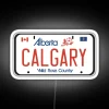 Calgary City Pride Illuminated License Plate Neon Sign with Colorful LED Lights