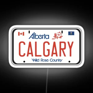 Calgary License Plate RGB Neon Sign