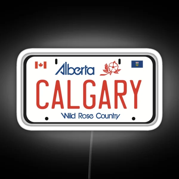 Calgary License Plate RGB Neon Sign