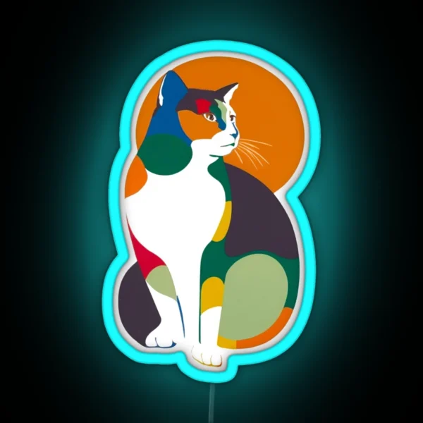 Calico Cat 1 RGB Neon Sign