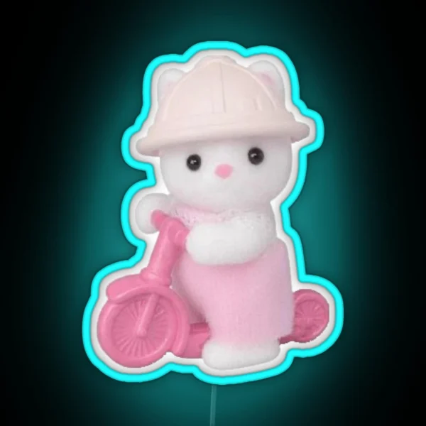 Calico Critters Kitten Bike RGB Neon Sign
