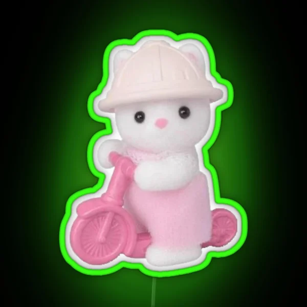 Calico Critters Kitten Bike RGB Neon Sign