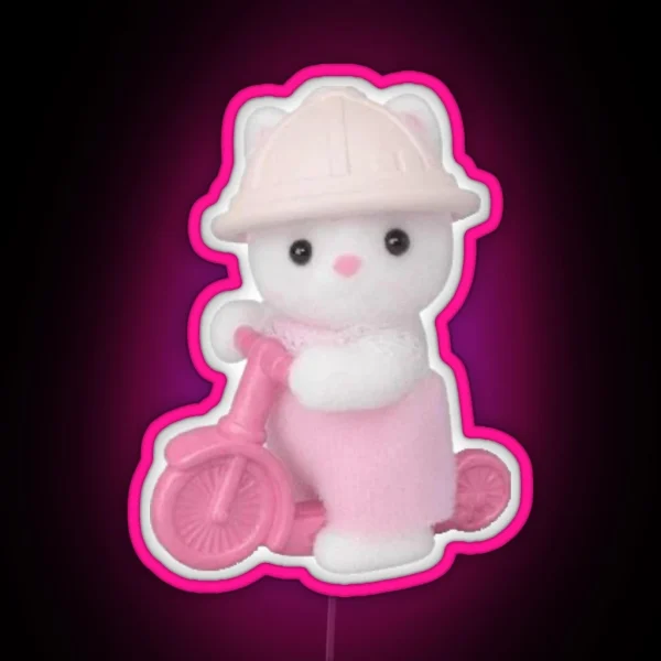 Calico Critters Kitten Bike RGB Neon Sign