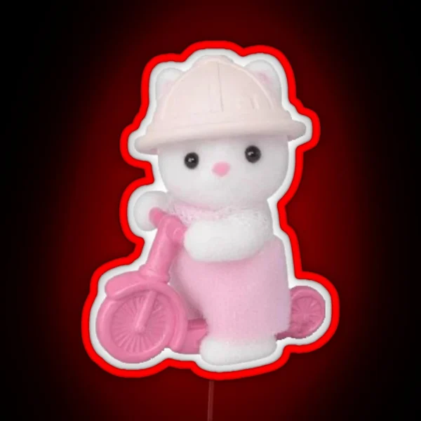 Calico Critters Kitten Bike RGB Neon Sign