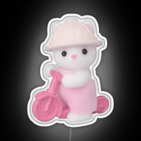Calico Critters Kitten Bike RGB Neon Sign