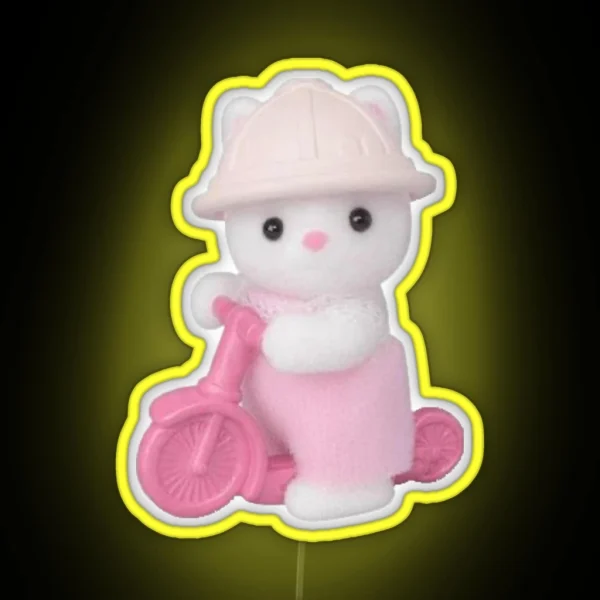 Calico Critters Kitten Bike RGB Neon Sign