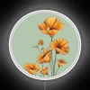 Vibrant California Poppies LED Sign with Color-Changing RGB Neon Effect