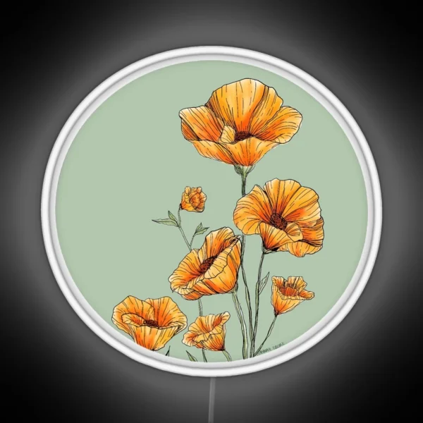 California Poppies RGB Neon Sign