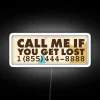 Vintage Retro Roadside Emergency Sign LED Call Me If Lost