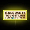 RGB Neon Sign with Customizable Message CALL ME IF LOST