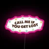 Vibrant RGB neon art sign with 'Call Me' message displayed