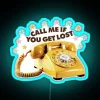 Unique, personalized 'Call Me If You Get Lost' neon sign decoration