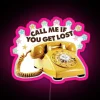 Whimsical Call Me If You Get Lost Neon Sign with Colorful LEDs