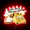 Whimsical Wall Sign with Bright Colorful Neon Letters and Icons.