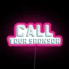 Customizable RGB neon sign for party sponsor recognition and decoration