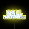 Customizable RGB LED call your sponsor motivational neon display sign