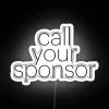 Boldly declaring your relationship with your sponsor, in radiant colors.