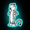 Vibrant Neon Sign Inspired by Beloved Comic Strip Characters Calvin Hobbes