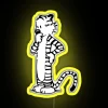 Whimsical RGB LED Neon Sign Inspired by Calvin's Faithful Companion Hobbes