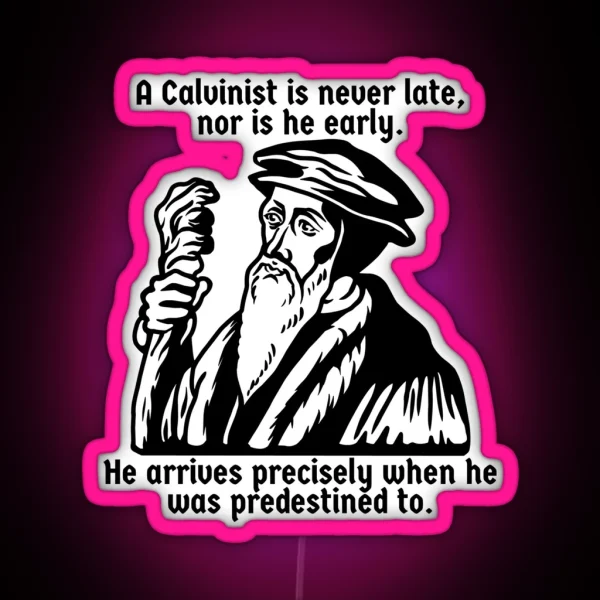 Calvinist Wizard RGB Neon Sign
